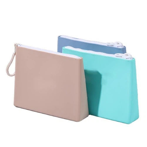 Silicone Makeup Pouch with Zipper Silicone Makeup Pouch with Zipper