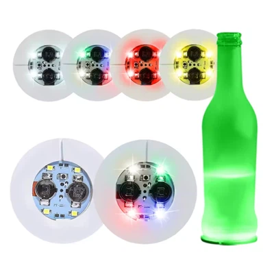 Dessous de verre LED illuminent les dessous de verre pour boissons, autocollant LED