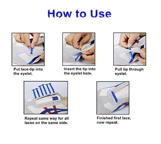 Silicone No Tie Shoelaces Elastic Shoe Laces For Sneakers