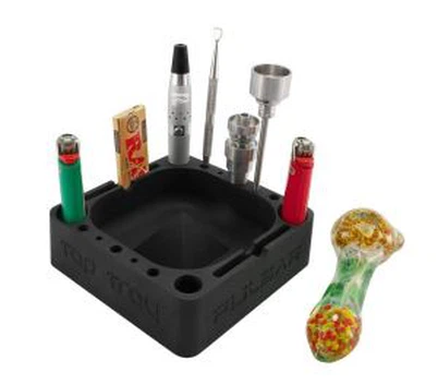 Cendrier en silicone noir de qualité supérieure avec insert Debowler