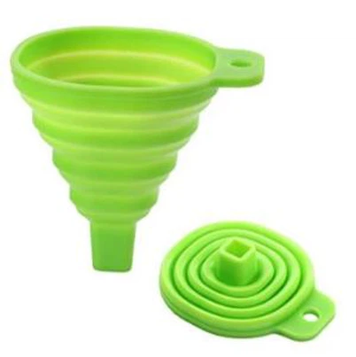 Entonnoir réglable de cuisine à trémie pliable en silicone