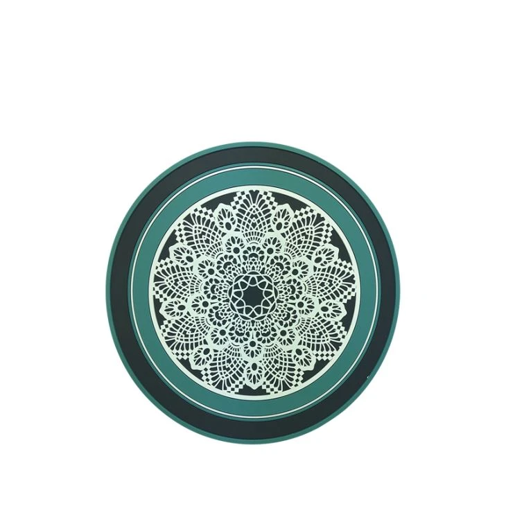 PVC Wine Coasters Personalized Vintage Lace Pattern