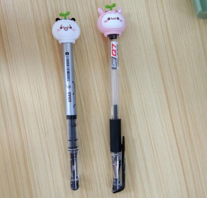 Ensemble de stylo stéréo en silicone pour poupée d'herbe mignonne