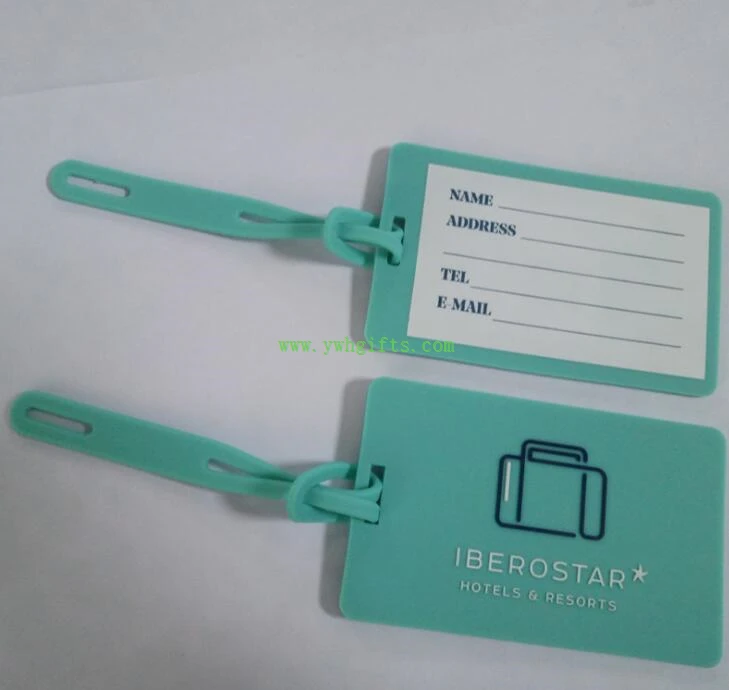 Silicone Bagages Tag Imprimer Logo Bagages Check Card
