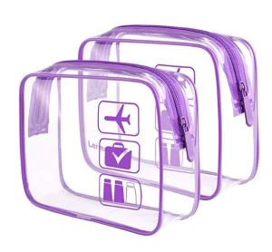 Kit en plastique PVC Rangement Airport Bag Travel Set