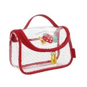Sac de voyage en PVC transparent imprimé fraise