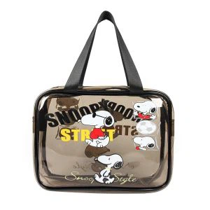 Sac ziplock de maquillage en PVC transparent imprimé avec logo