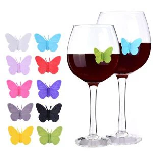 3D Silicone Wine Charmes Marqueurs de verre