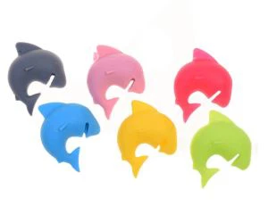 Personnalisé 3d Charmant Silicone Doux Vin Boisson Verre Marqueur Vin Charmes