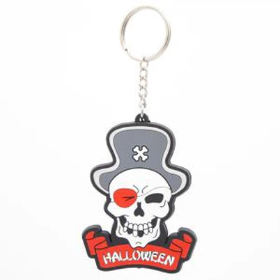 Porte-clés Halloween en PVC avec lumière LED