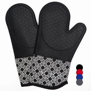 Résistant à la chaleur imperméable à l’eau silicone caoutchouc grill four Mitt Gant