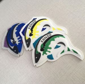 Patch de silicone d'appliques de vêtements d'OEM pour des jeans
