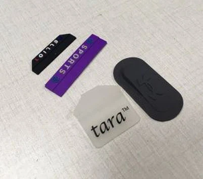 Étiquette promotionnelle de chaussure de silicone d'insigne de silicone 2D