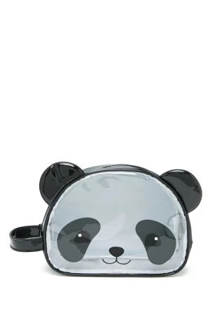 Sac cadeau de voyage de maquillage imprimé panda en PVC transparent