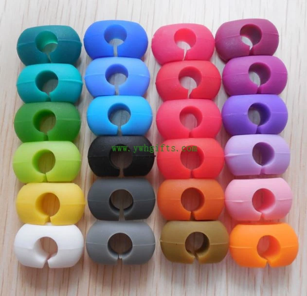 Christmas Gift Colorful Wine Glass Shape Marker Silicone Drink Markers