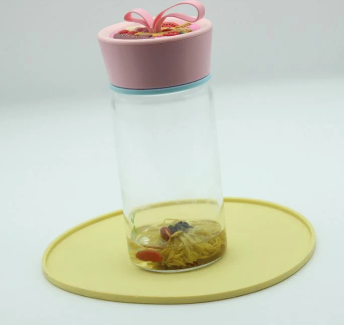 Sous-verre rond antidérapant en silicone pour tasse à café