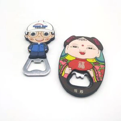 Ouvre-bouteille de bière souple en silicone/PVC de forme drôle 3D