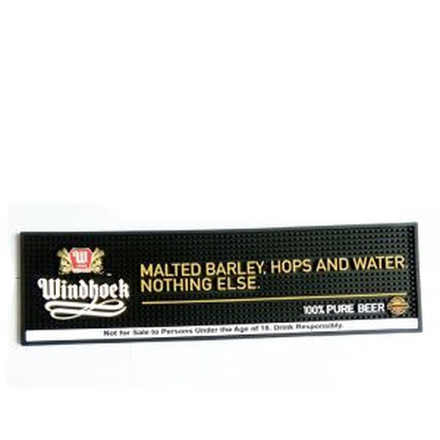 Tapis de bière en caoutchouc de PVC souple de marque LOGO Barmat pour boire