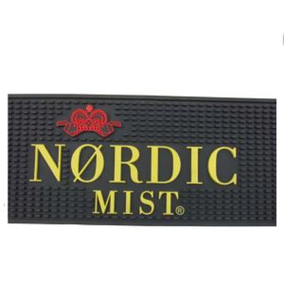 Tapis de barre de brasserie avec logo en relief