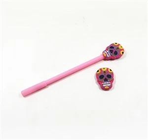 Stylo à bille promotionnel de dessin animé 3d Pvc Pen Cap Crayon Toppers