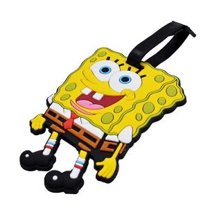 SpongeBob Cartoon Tags Silicone Pvc Bagages Tag