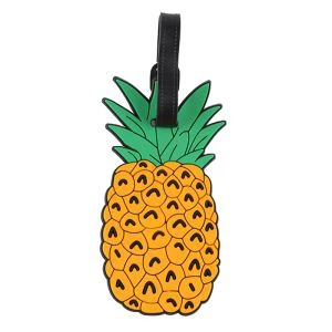 Étiquettes de fruits colorées Étiquettes d'identification Porte-cartes de visite Étiquette de bagage en silicone à l'ananas