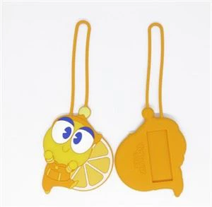 Étiquette de dessin animé en silicone pour bagages en PVC 3D empêchant le pendentif de bagage manquant