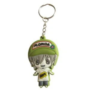 Porte-clés de personnage en caoutchouc PVC souple 3d Made