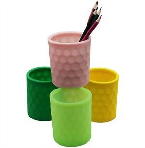 Support de stylo transparent 3D réutilisable en silicone pour le bureau ou l’école