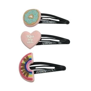 Pinces à cheveux en forme de beignet en PVC souple pour filles