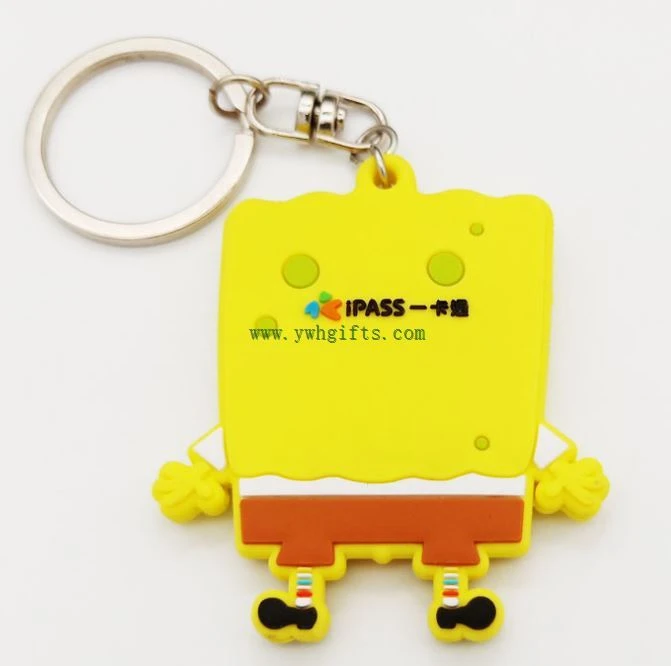Personalized 3D Silicone Keyring Rubber 2D Key Rings Key Holders