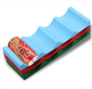 Support de boisson de tapis de support de vin de bière de réfrigérateur d'empileur de silicone anti-glissant