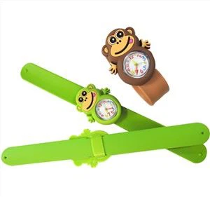 Mode Nouveau silicone Cartoon Slap Regarder Enfant Montre-bracelet