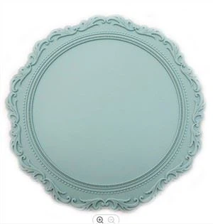 Tapis de tasse de coussinets de table basse de dessous de verre de silicone de style européen creux