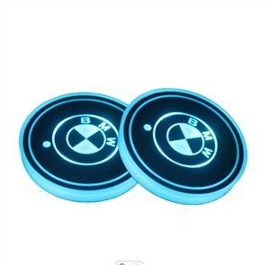 Porte-gobelet à LED pour voiture, support de tasse luminescent, sous-verres lumineux clignotants