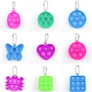 Nouveau Push Pop Bubble Fidget Silicone Bubble Decompression Toy Keychain