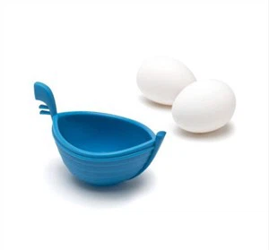 Chaudière de cuiseur d'oeufs de silicone de moules de cuisson d'oeufs antiadhésifs pour la cuisine