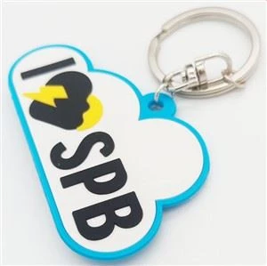 Porte-clés personnalisés 3D Silicone Keyring Rubber 2D Key Rings