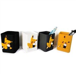 Support de crayon durable promotionnel de stylo de silicone 3D pour le bureau ou l'école