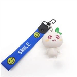 Bracelet en caoutchouc Porte-clés Personnages de poupée 3D Porte-clés en silicone Porte-clés